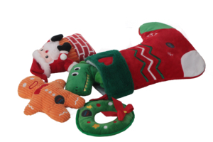 Thème de noël <span class=keywords><strong>chaussettes</strong></span> crocodile salive serviette guirlande pain d'épice homme interactif en peluche chien mâcher ensemble de jouets pour animaux de compagnie - Product Image 3
