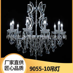 โคมไฟระย้าขนาดเส้นผ่านศูนย์กลาง 1 เมตร สูง 1.3 เมตร แหล่งกำเนิดแสง LED หลายหัว คริสตัล ตกแต่งงานแต่งงาน โรงแรม ห้องรับประทานอาหาร - Product Image 5