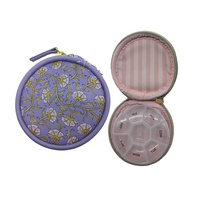 Mini boîte à pilules ronde pour 7 jours, boîte médicale portable hebdomadaire, boîte de rangement pour vitamines de voyage, conteneur à pilules de couleur personnalisée