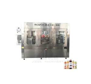 Factory customized Automatic 3 in 1 water bottling machine/beverage bottle filling machine/juice filling machine