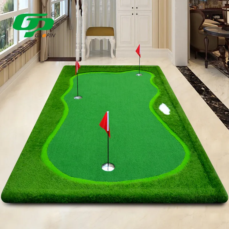 Aiuto per l'allenamento della pratica del Golf professionale di alta qualità grande Golf Putting Green tappetino da Golf Indoor Outdoor su misura