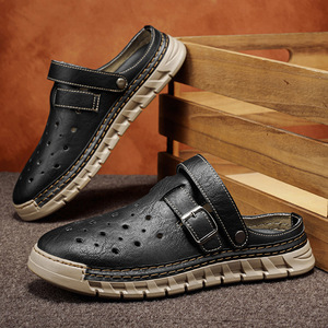 รองเท้าแตะลำลองผู้ชาย ระบายอากาศได้ดี กันน้ำ น้ำหนักเบา หัวเหล็ก ปิดนิ้วเท้าได้ นวดฝ่าเท้า รองรับอุ้งเท้า เหมาะสำหรับฤดูร้อน ใส่เดินเล่นกลางแจ้ง - Product Image 4