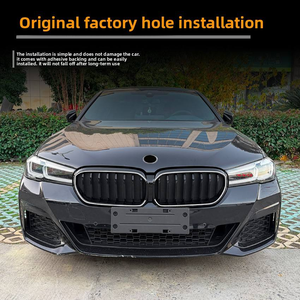 Parrilla Delantera Negra AURON Estilo Riñón Doble Listón ABS para BMW Serie 5 G30 G38 2021-2023 Pre-LCI, Parrilla de Modificación con Luz - Product Image 4