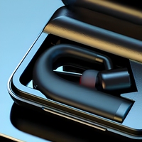 Écouteur sans fil à une oreille avec affichage LED, longue autonomie, étanche IPX7, avec commande vocale, idéal pour le bureau et les voyages
