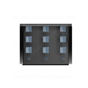 Étagère de présentation de produits de soin de la peau en métal sur pied avec étagères et panneau perforé, unité de rayonnage cosmétique réglable pour les stands de magasin - Product Image 5