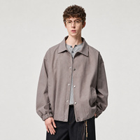 Veste décontractée pour homme à col rabattu, respirante, légère, avec poignets élastiques et poches, coupe ample, grandes tailles, pour l'automne