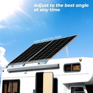 Support de montage solaire en aluminium, 22 pouces, réglable de 0 à 90 degrés, support portable pour panneau solaire - Product Image 3