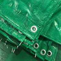 Bâche en PE verte à l'extérieur et argentée à l'intérieur, imperméable et anti-UV, pour la couverture de camions et la construction
