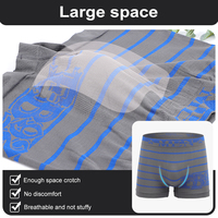 Classique rayé sans couture hommes sous-vêtements mi-hauteur Boxer slips 90 Polyamide 10 élasthanne boxeurs hommes