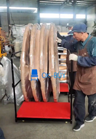 Table de réception ronde moderne en gros, structure en contreplaqué et métal, usine OEM pour banquets extérieurs et projets commerciaux