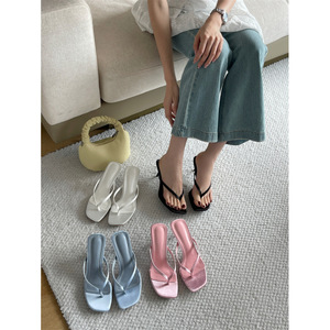 2026 New Summer High Heel Thong <b>Sandals</b> for Women Comfortable Non-Slip Beach <b>Sandals</b> - Product Image 1