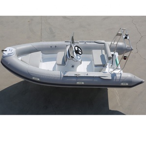 Bateau gonflable de 14,1 pieds en option 4.3m plancher certifié CE PVC sport fibre de verre hypalon RIB pour la vente de pêche en lac, y compris - Product Image 5