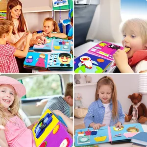 Baby Vroege Educatie Puzzel Vilt Boek Cartoon 3d Kleur Verlichting Kinderen Vroege Onderwijs Boek