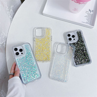 Coque de téléphone transparente en TPU avec paillettes brillantes et diamants pour Redmi 15 15C A5