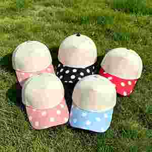 Gorra de béisbol con estampado de lunares y bloques de color, gorra de papá con rayas, gorra de camionero lisa para verano, unisex - Product Image 1