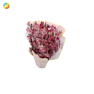 Tùy Chỉnh Tinh Tế 3D Bó Hoa Màu Hồng Hoa Thẻ Giấy Chất Liệu Doanh Nghiệp Nhỏ Phước Lành Người Bạn Tốt Nhất Lời Chào - Product Image 5