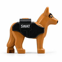 Mini Blocs de Construction MOC - Modèle de Chien Militaire K9 - Briques et Accessoires pour Figurines de Soldats - Jouets de Chien de Chasse et de Sauvetage