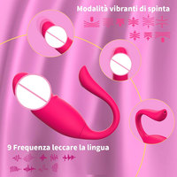 Bestseller Fernbedienungsfähiger Tragbarer App-gesteuerter Silikon-Klitoris-Vibrator für Frauen 9 Geschwindigkeiten 100% Wasserdicht USB