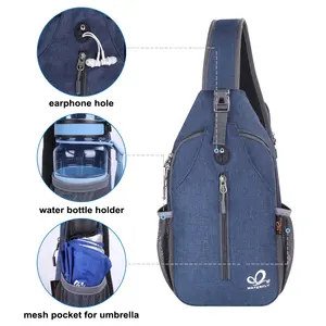 Nieuwe Mode Waterdichte Borsttas Mannen Crossbody Pack Tas Outdoor Wandelen Rugzak Custom Logo