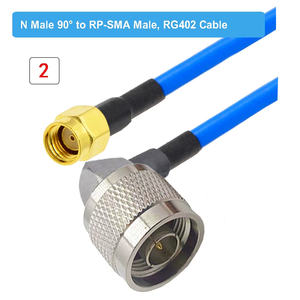 RG402同軸ケーブル SMA - L16 N 右角オス・メスコネクタ L16 Nタイプ - SMA圧着 RG402高周波テスト用 50オーム高速 - Product Image 3