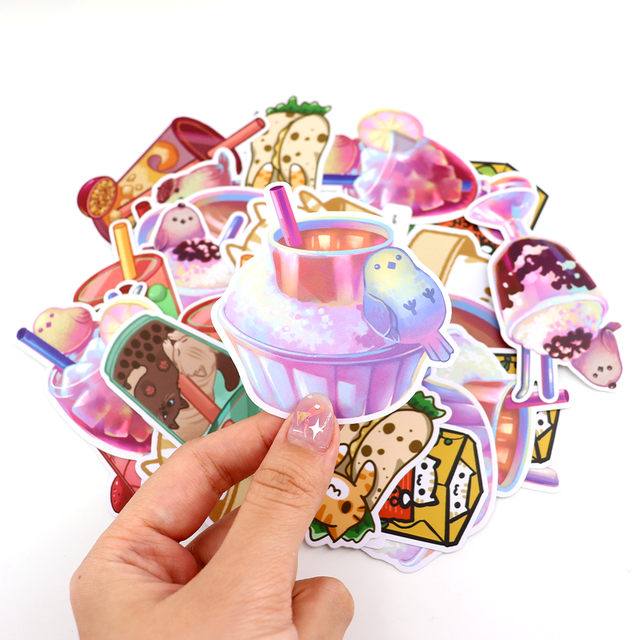 Digital Print Custom Waterproof Vinyl PVC Logo Label Stickers Printing Die Cut Sticker for Laptop