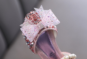 Sandali per ragazze festa ballo per studenti per bambini <span class=keywords><strong>scarpe</strong></span> da spettacolo per bambini nuovi sandali con fiocco di strass principessa di nozze - Product Image 6