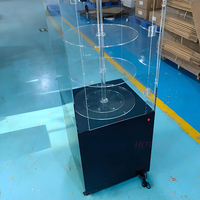 Vitrine personnalisée en acrylique de grande taille à 5 niveaux Vitrine rotative debout au sol avec lumières LED