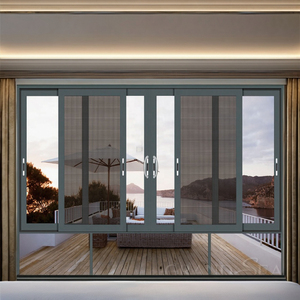 Fenêtres et portes en aluminium pour maison résidentielle au design moderne, grandes fenêtres à double vitrage, porte battante en acier inoxydable, moustiquaire magnétique horizontale - Product Image 4