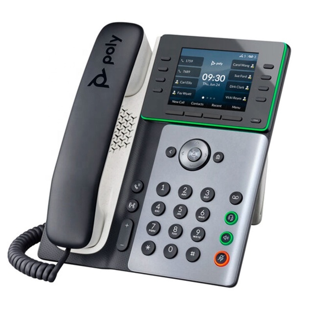 Poly Edge E350 Enterprise IP Desk Phone 3.5 Inch Color Screen PoE Wifi Bluetooth HD Voice Business SIP Phone