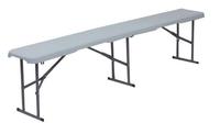 Table pliante d'extérieur légère en HDPE personnalisée, imperméable, pour camping, pique-nique, jardin, portable, pliable en deux, bancs de patio