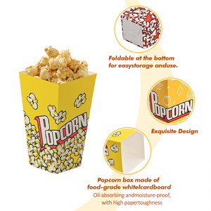 Tùy chỉnh in cao cấp vật liệu tái chế hộp vuông hộp bỏng ngô cho phim đêm lễ hội thân thiện với môi cấp thực phẩm - Product Image 2