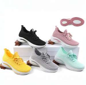 Chaussures de sport en maille respirantes et légères multicolores pour femmes, idéales pour la marche et le fitness, collection automne/printemps, personnalisables en gros - Product Image 2