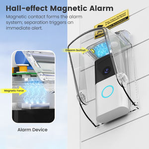 Soporte Protector Magnético Impermeable para Timbre Inteligente Antirrobo con Alarma Audible/Visual y Cubierta Giratoria para Uso Exterior - Product Image 3