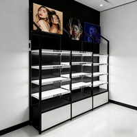 Support d'affichage cosmétique commercial, présentoir de maquillage, armoire murale, unité de rangement pour produits de soin de la peau