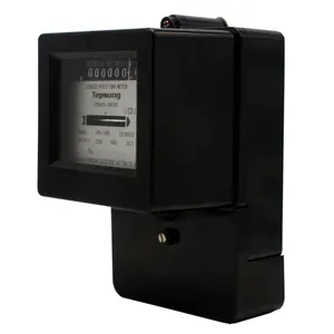 black color 1 phase single phase electromechanical watt-hour meter electricity kwh meter