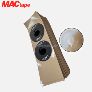 Autocollant de bouton de réinitialisation UL/CE, étiquette personnalisée d'arrêt d'urgence en polyester, panneau de sécurité ISO 13850, ruban d'avertissement industriel - Product Image 1