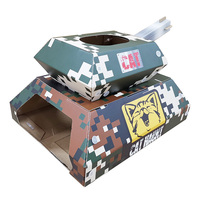 Puzzle en carton recyclé pour enfants, boîte carrée, bricolage, petits jouets