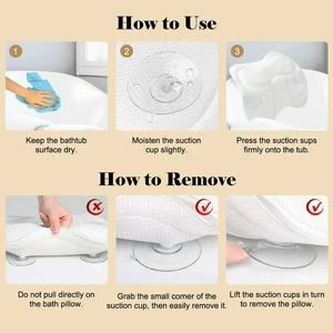 Almohada de Baño de Lujo para Aliviar el Estrés y Rejuvenecer, Almohada para Bañera con Bolsa de Lavado - Product Image 2