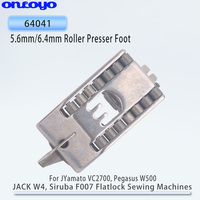 Pied presseur à rouleaux R64041 compatible avec les machines à coudre plates Yamato VC2700, Pegasus W500, JACK W4, Siruba F007, distance entre les aiguilles 5,6 mm