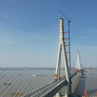 Puente Prefabricado de Acero de Instalación Rápida, Estructura de Arco de Metal Sólido para Obras Viales Municipales