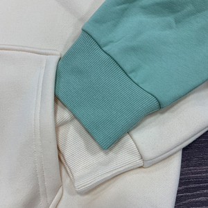 Sudadera con capucha clásica con cordón y hombros caídos para hombre, parches bordados personalizados de algodón y poliéster de Color sólido, impresión al por mayor - Product Image 6