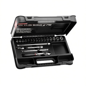 Juego de llaves de vaso 606 3/8 Eb con trinquete y extensiones para reparación automotriz - Product Image 2