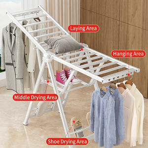 Tendedero de <span class=keywords><strong>ropa</strong></span> de suelo a techo, tendedero plegable, tendedero de interior para balcón con forma de ala, tendedero para edredones - Product Image 3