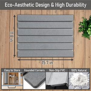 Rapid Water Folding Dish <b>Drying</b> Diatom Mud Foot Pad Diatomite Stone Diatomaceous Earth Foldable Bath Bathroom Floor Shower <b>Mats</b> - Product Image 4