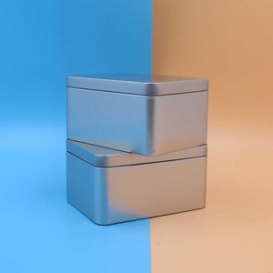 <span class=keywords><strong>Scatola</strong></span> Piccola Rettangolare in <span class=keywords><strong>Latta</strong></span> Argentata per Confezionamento Tè e Uova All'ingrosso Piccole Scatole in Metallo Senza Stampa per Alimenti e Regali - Product Image 4