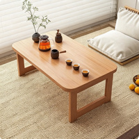 Table basse pliante japonaise Tatami pour rebord de fenêtre, table à café pliable en bois, bureau de sol adapté au salon