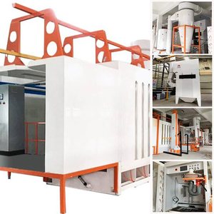 Machine de revêtement en poudre d'aluminium automatique contrôlée par PLC avec fours de séchage et de polymérisation pour pièces détachées multicolores - Product Image 3