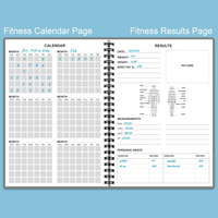Spirale personnalisée GYM hebdomadaire Tracker perte de poids entraînement journal de bord Fitness Journal et planificateur pour femmes hommes