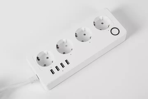 ABUK Tuya Ổ Cắm Nối Dài Dải Nguồn Thông Minh EU WiFi Với Alexa Google Home <span class=keywords><strong>4</strong></span> Cổng USB Dây Nguồn Có Hẹn Giờ - Product Image 5