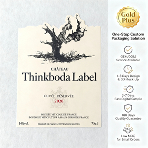 Autocollants de vin personnalisés brillants de qualité supérieure, étiquettes de bouteille personnalisées imperméables pour les fournitures de vignobles, décalcomanies imprimées numériquement - Product Image 1